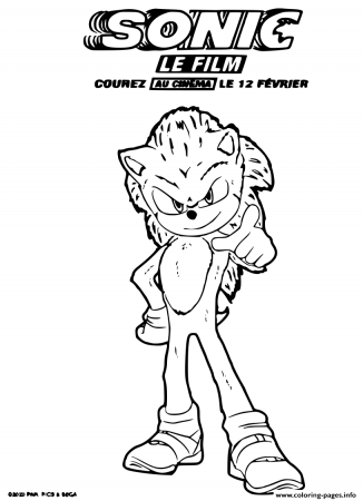 Sonic The Hedgehog Movie From The Producer Of The Fast And The Furious Coloring  page Printable