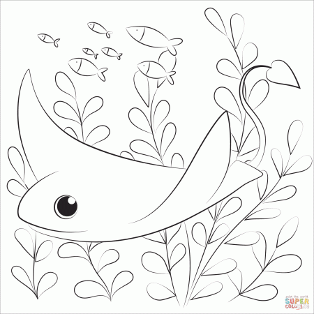 Stingray coloring page | Free Printable Coloring Pages