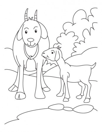 Kid with mother goat coloring pages | Download Free Kid with ... | Animal coloring  pages, Coloring book art, Coloring pages
