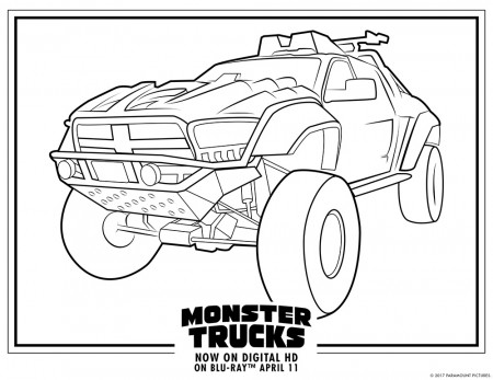 Monster Trucks Printable Coloring Pages — All for the Boys