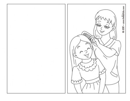Mom and daughter coloring pages - Hellokids.com