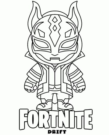 Pop Drift Fortnite coloring page