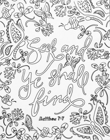 Scripture Coloring Page Adult Coloring Meditation | Etsy Canada