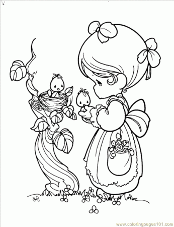 Precious Moments Angel Coloring Pages – AZ Coloring Pages Precious ...