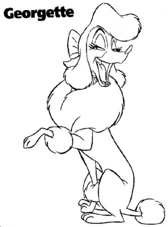 Georgette Laughing in Oliver and Company Coloring Pages: Georgette ...