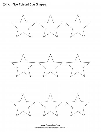 Printable Five Pointed Star Templates| Blank Shape PDFs