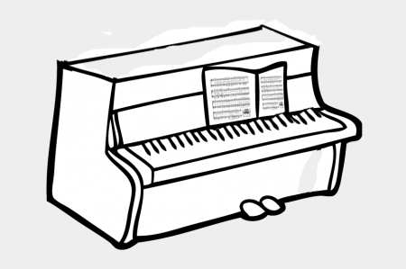 Piano Keyboard Chart Coloring Pages - Klavier Zeichnen, Cliparts & Cartoons  - Jing.fm