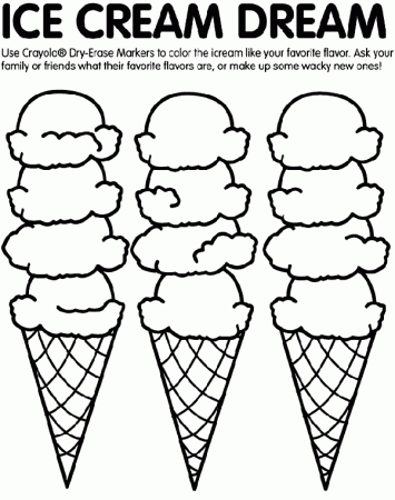 Ice Cream Coloring Page | crayola.com