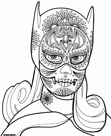 Printable Sugar Skull Coloring Pages Day Of The Skulls Free For Adults –  Stephenbenedictdyson