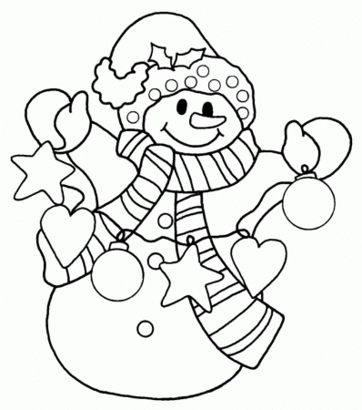 Snowman Christmas Coloring Pages For Kids | Christmas Coloring ...