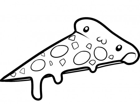 Foods Coloring : Tasty Pizza Coloring Pages Of Food, Foods Coloring.