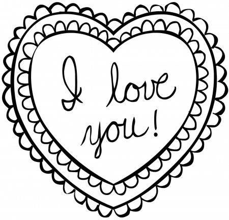 Printable Valentines Day Cards Coloring Pages - Coloring