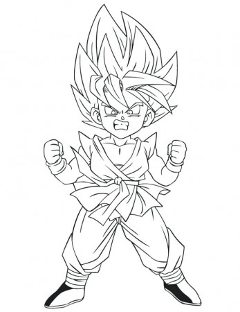 Little Super 2 Form In Dragon Ball Z Coloring Page Pages ...