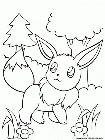 Eevee Pokemon Go Coloring Pages Printable