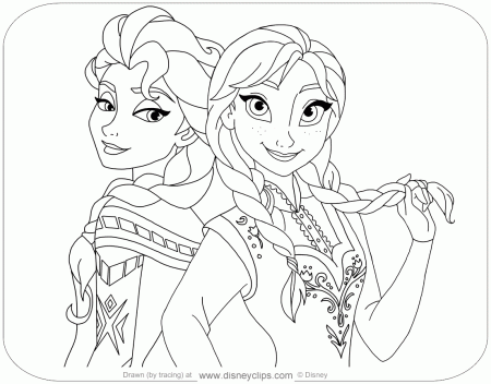 Anna And Elsa Frozen 2 Coloring Pages - Coloring and Drawing
