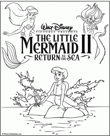 Disney coloring page - The Little Mermaid II | Coloring pages, The ...