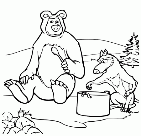 Coloring Book : Masha And The Bear Coloring Pages Printable ...