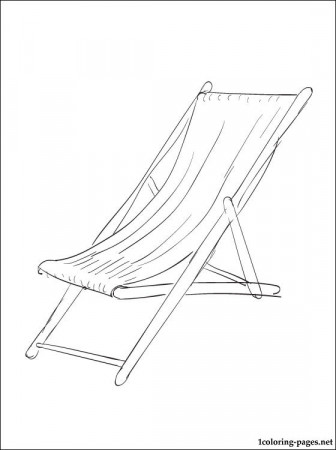 Beach chair coloring page | Coloring pages