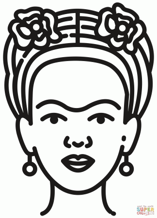 Frida Kahlo coloring page | Free Printable Coloring Pages