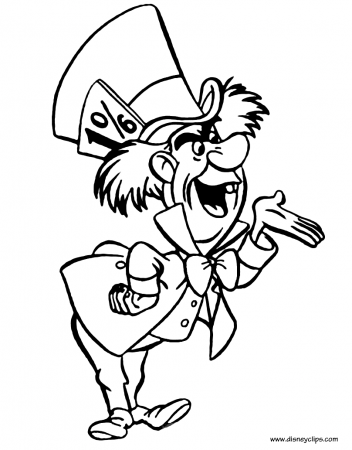 Mad Hatter Coloring Pages - Alice in Wonderland Coloring Pages - Coloring  Pages For Kids And Adults