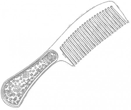 Amazon.com: Ethnic Style Portable Silver Comb, Massage Scraping Wide Face  999 Foot Silver Comb, Can Be Used as a for Ladies : Beauty & Personal Care