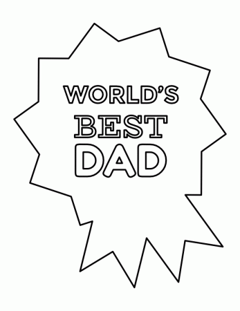 Printable Worlds Best Dad Coloring Page