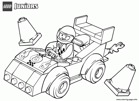 Lego Juniors Race Car Coloring Pages Printable
