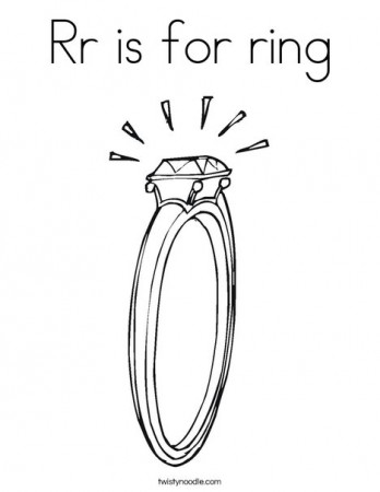 Rr is for ring Coloring Page - Twisty Noodle