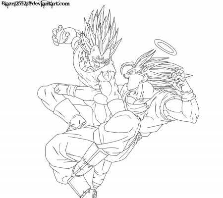 Goku And Vegeta Coloring Pages - Coloring and Drawing