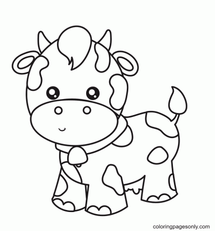 Cute Cow Coloring Pages - Cow Coloring Pages - Coloring Pages For Kids And  Adults
