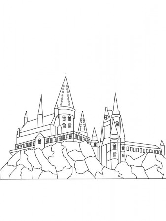 Hogwarts Castle Coloring Page - Free Printable Coloring Pages for Kids