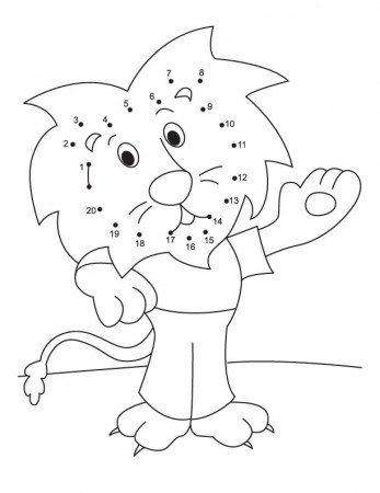Connect the dots lion from 1 to 20 | Download Free Connect the dots lion  from 1 to 20 for kids | Best Coloring Pages