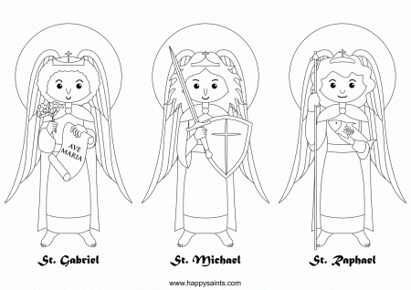 Archangel Raphael Coloring Pages - Coloring Pages For All Ages