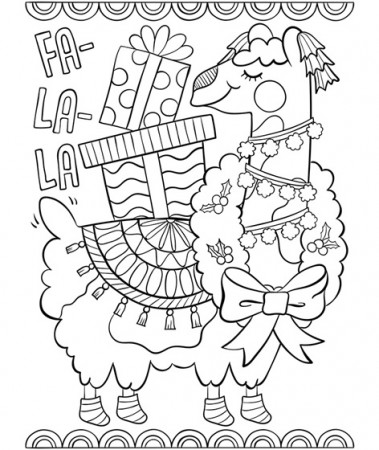 Fa La La Llama Coloring Page | crayola.com