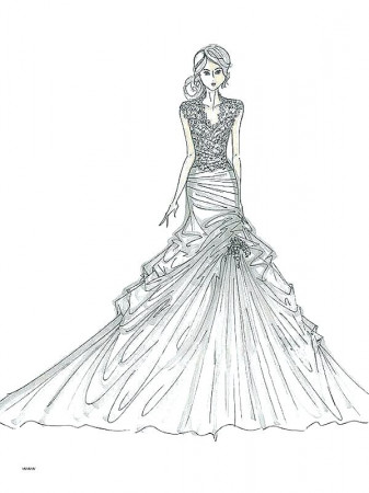 Wedding Dress Coloring Pages at GetDrawings | Free download