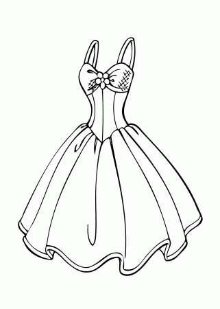 Beautiful dress is a part of our huge collection of coloring pages ...
