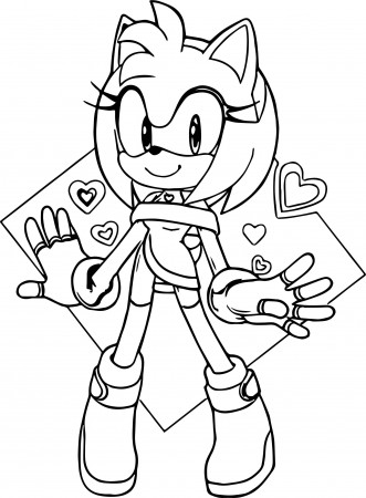 cool Zealous Amy Rose Coloring Page (With images) | Rose coloring ...