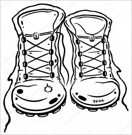 Hiking Boots Coloring Page - ColoringBay