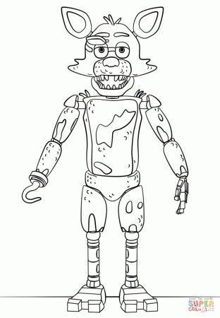 FNAF Toy Foxy coloring page from Five Nights at Freddy's category ...