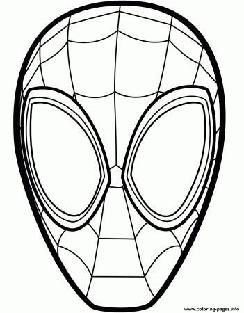 Spider Man Mask Coloring Pages Printable