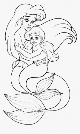 Mermaid Drawing Png - Ariel Melody Coloring Pages, Transparent Png ...