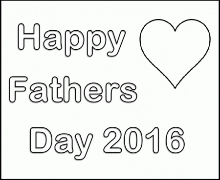 Happy Fathers Day 2016 Free Coloring Pages Sheets Printables