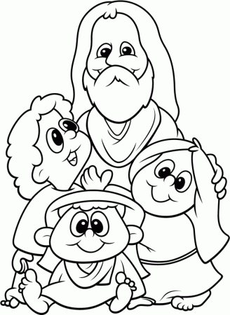 Jesus Loves The Little Children Coloring Page