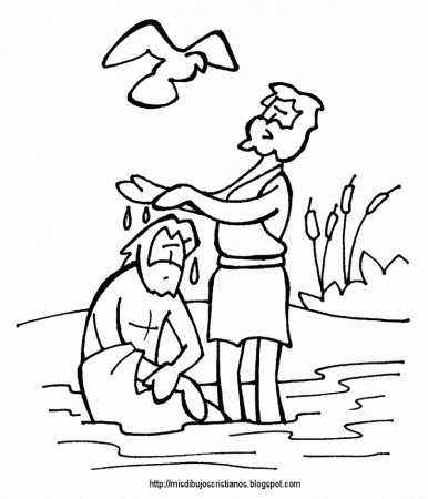 Baptism of Christ Coloring Page
