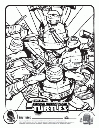 Nickelodeon Age Mutant Ninja Turtles Printable Coloring Pages ...