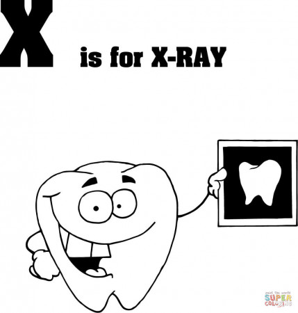 Letter X is for X Ray coloring page | Free Printable Coloring Pages