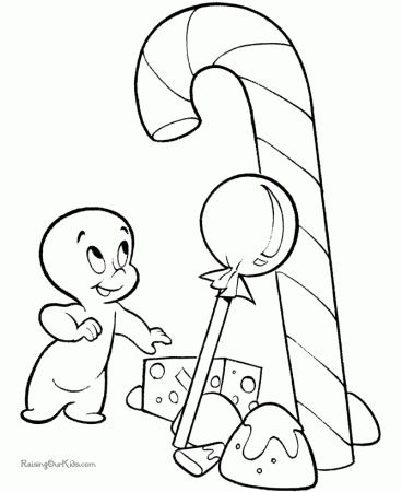 Free Coloring Pages of Ghosts for Halloween - 011