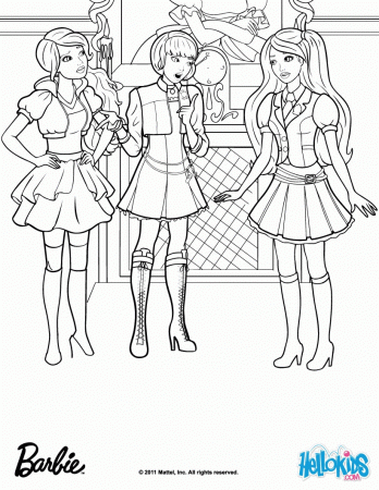 Barbie THE PRINCESS CHARM SCHOOL coloring pages - Barbie stars as ...