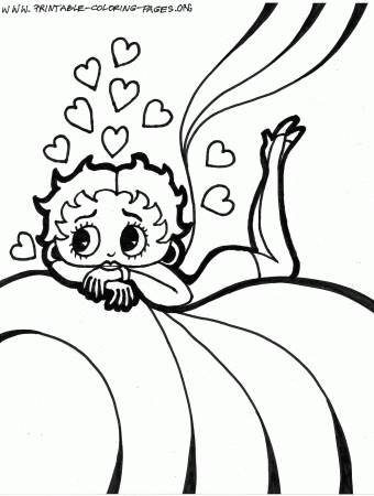 Betty Boop Head Coloring Page - Coloring Pages For All Ages