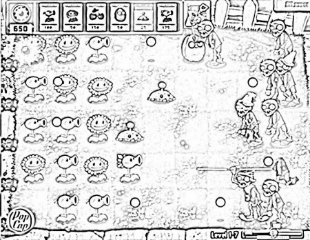 Plants V Zombies Coloring Pages - Coloring Page